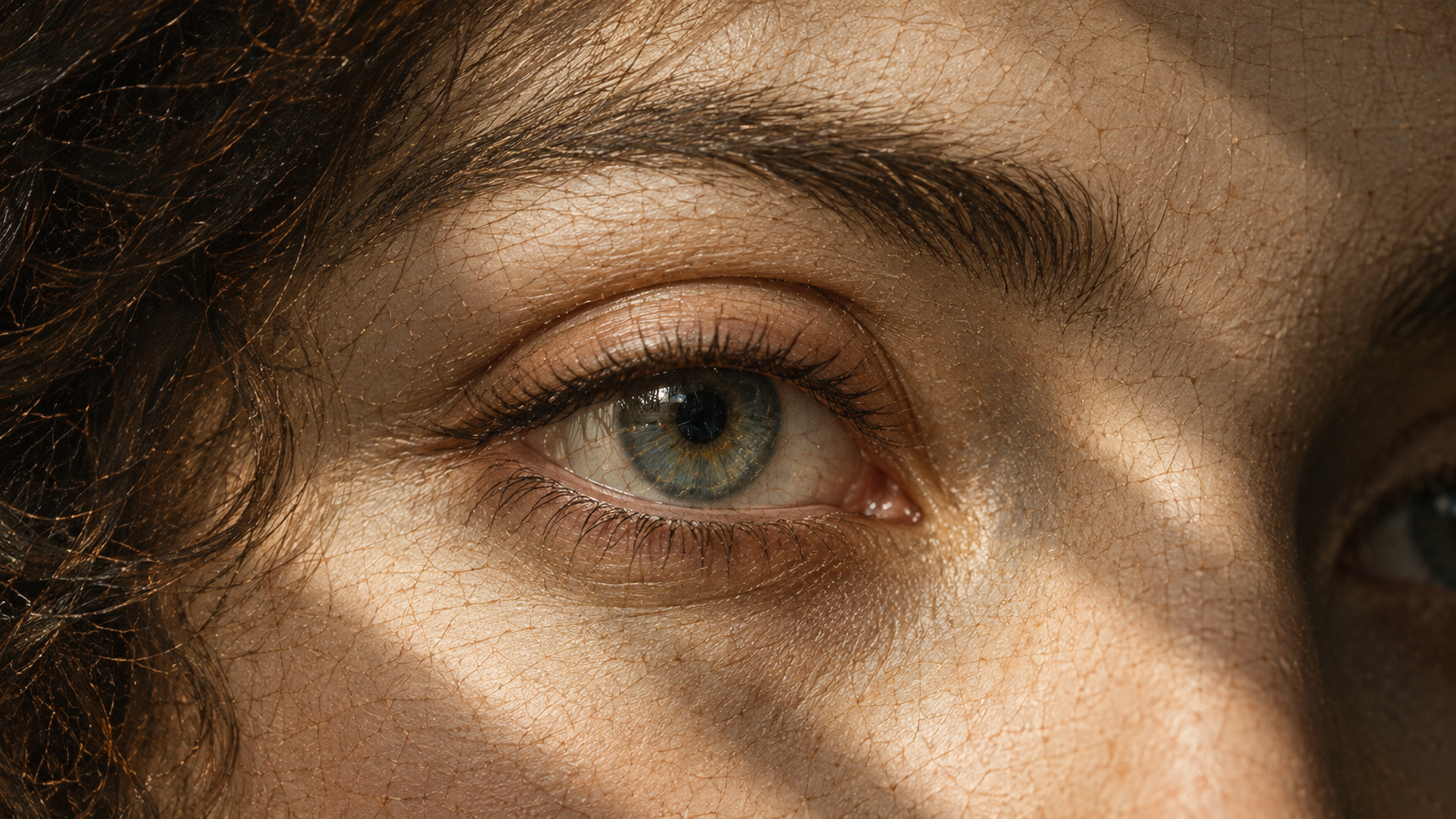 Painted eye close-up oil painting detail